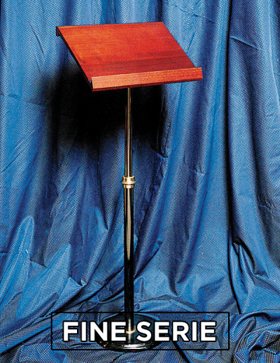 Atril de madera con pedestal telescópico Niquelado Negro